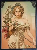 Uniek Alphonse Mucha Art Nouveau dag Poster in lijst, Verzenden, Nieuw, Poster