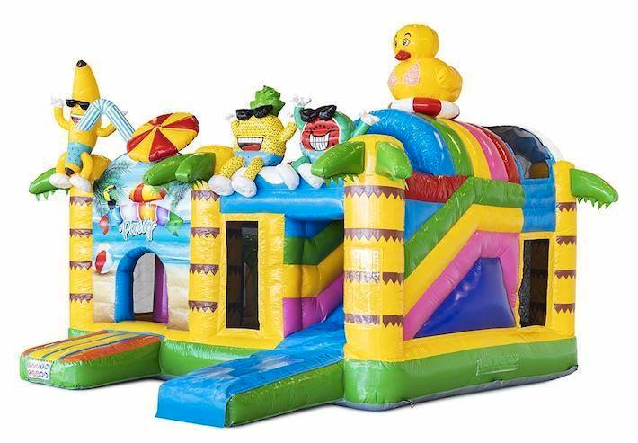 Springkasteel summer party te huur, Hobby en Vrije tijd, Feestartikelen | Verhuur, Zo goed als nieuw, Ophalen of Verzenden