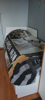 Eén en tweepersoonsbed in 1, Ophalen, Wit, 200 cm, Modern