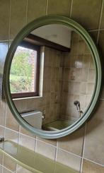 Ovale spiegel diameter 26cm - Groenkleurig - Zoersel, Huis en Inrichting, Woonaccessoires | Spiegels, Ophalen, Gebruikt, Ovaal