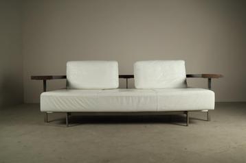 Rolf Benz Dono sofa by Christian Werner in white leather beschikbaar voor biedingen