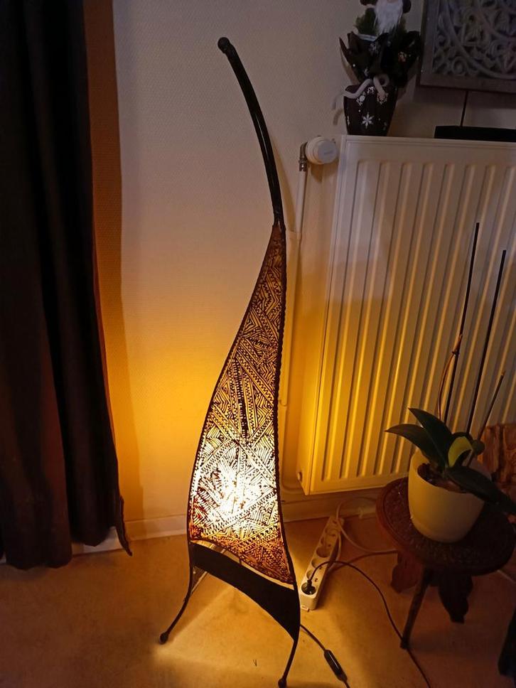 Grote handgemaakte Marokkaanse lamp 126 cm, Huis en Inrichting, Lampen | Vloerlampen, Ophalen