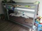 Grijs houten stapelbed (met of zonder matrassen), Huis en Inrichting, Ophalen, Eenpersoons, Minder dan 160 cm, 200 cm