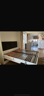 Bed, Huis en Inrichting, Slaapkamer | Bedden, Ophalen, Wit, 200 cm, Modern