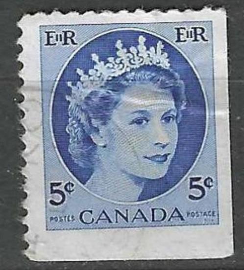 Canada 1954 - Yvert 271ab - Koningin Elisabeth II. (ST), Timbres & Monnaies, Timbres | Amérique, Affranchi, Envoi