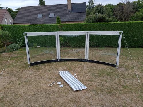 Gebogen windscherm ESVO Mistral 395 met 3 ramen, Caravans en Kamperen, Windschermen, Gebruikt, Ophalen