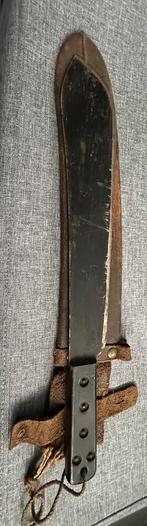 Machette anglaise dans un étui en cuir, machette ww2 ww2, Enlèvement ou Envoi