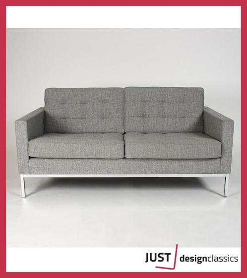 Florence Knoll 2-Zits Sofa Grijs Hallingdal (voorraad:2), Huis en Inrichting, Zetels | Zetels, Rechte bank, Tweepersoons, Ophalen