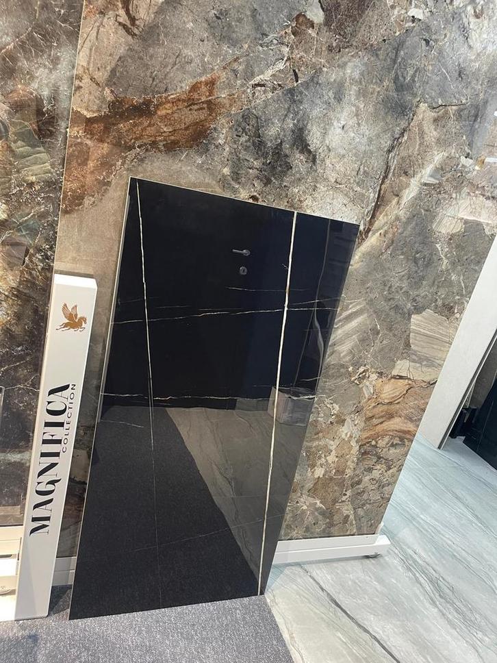 🚨Carrelage 60x120 marbré NOIR POLI rectifié 1er choix❗️ ️, Doe-het-zelf en Bouw, Tegels, Nieuw