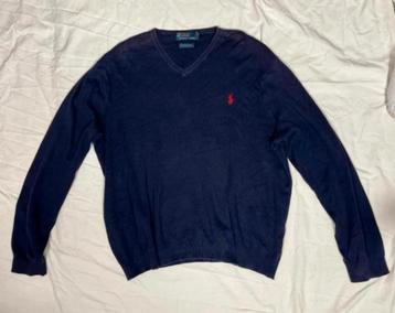  Pull col V Ralph Lauren bleu marine XL