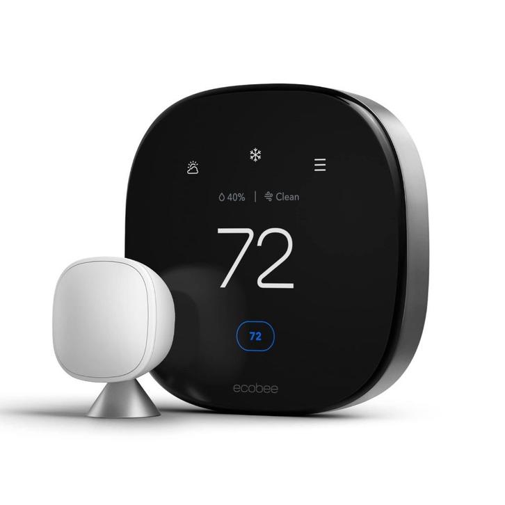 Smart thermostat Ecobee Premium with Smart Sensor, Doe-het-zelf en Bouw, Thermostaten, Zo goed als nieuw, Slimme thermostaat, Ophalen of Verzenden