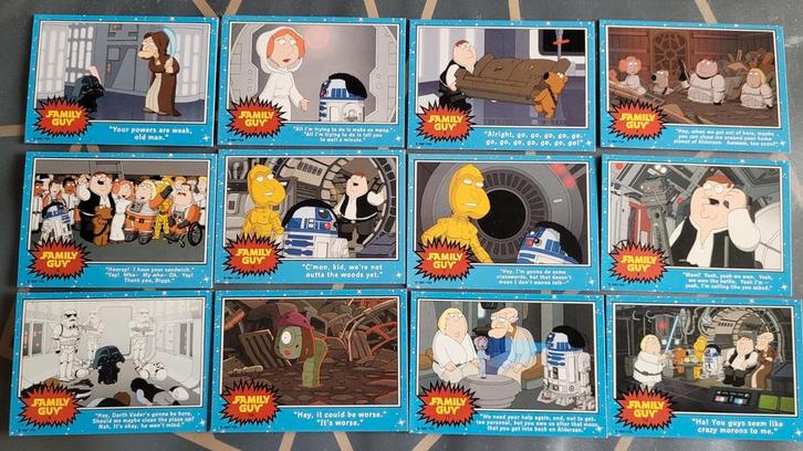 Star Wars Family Guy trading card promo set., Verzamelen, Star Wars, Zo goed als nieuw, Ophalen of Verzenden
