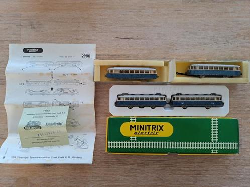 Minitrix n schaal OBB schienenbus 4 delig, Hobby en Vrije tijd, Modeltreinen | N-Spoor, Zo goed als nieuw, Analoog, Ophalen of Verzenden