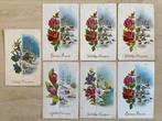 7 oude nieuwjaarskaarten, Collections, Cartes postales | Thème, Enlèvement ou Envoi