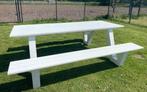 Picknicktafel wit, 220cm L, 188 cm Br, tafelblad 85 cm breed, Tuin en Terras, Ophalen, Gebruikt