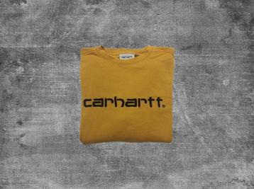 Pull Carhartt brodé jaune moutarde - Taille XS