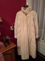 Witte vison bontjas nerts klok a lijn 42,44,46  , zoom 385cm, Kleding | Dames, Ophalen, Wit, Maat 42/44 (L), Zo goed als nieuw