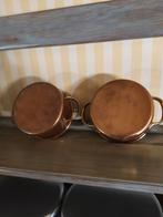 2 koperen ovenschaaltjes Ardens vakwerk, Ophalen of Verzenden