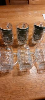 6 glazen oud Hoegaards bier met oortje, Enlèvement ou Envoi, Comme neuf