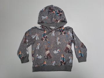 Mt 98-104 Grijze hoodie met Olaf, Sven en Kristoff  beschikbaar voor biedingen