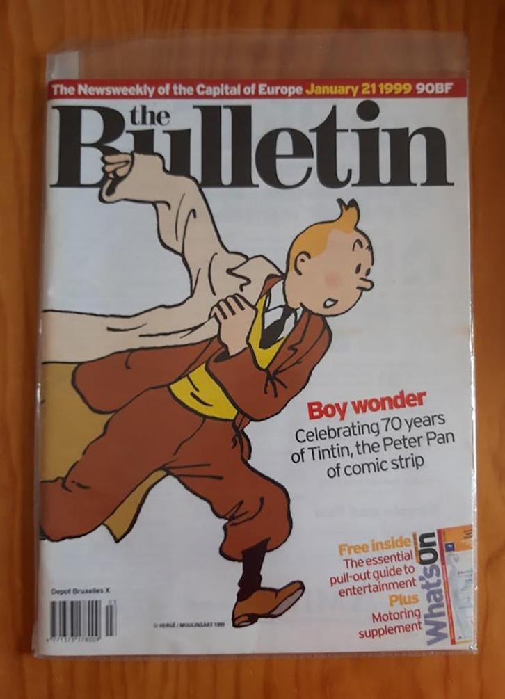 The Bulletin 1999 Tintin - Boy Wonder 70 years comic strips, Verzamelen, Stripfiguren, Nieuw, Plaatje, Poster of Sticker, Kuifje