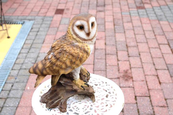 Kerkuil op een stam, perfecte imitatie!, Tuin en Terras, Tuinbeelden, Nieuw, Dierenbeeld, Kunststof, Ophalen of Verzenden