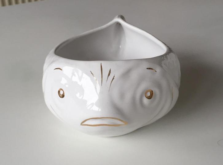 Keramiek Beeldje - vis, Antiek en Kunst, Kunst | Beelden en Houtsnijwerken, Ophalen of Verzenden