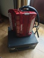 Chromatische accordeon, Zo goed als nieuw, 96-bas, Knopaccordeon, Met riemen