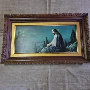 Grote religieuze prent - Christus in de maneschijn beschikbaar voor biedingen