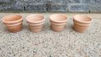 4 terracotta bloempotjes, Terracotta, Utilisé, Enlèvement ou Envoi