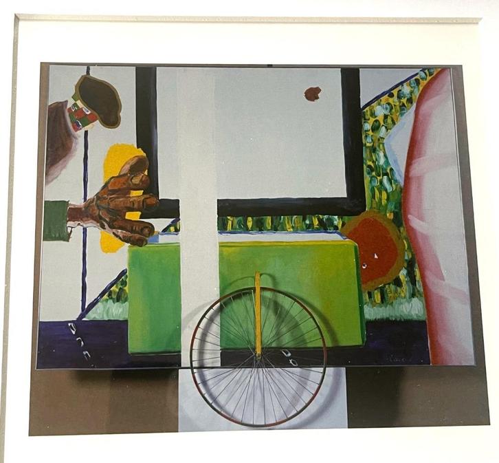 Rogar Raveel, Man en kar, Antiek en Kunst, Kunst | Litho's en Zeefdrukken, Ophalen