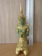 statuette Bouddha à genoux en métal  18 cm, Utilisé, Enlèvement ou Envoi