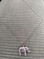 Lange ketting met olifant, Handtassen en Accessoires, Kettingen, Ophalen, Zo goed als nieuw