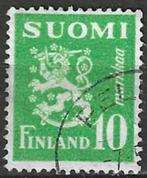 Finland 1952 - Yvert 384 - Wapenschild met Leeuw (ST), Timbres & Monnaies, Timbres | Europe | Scandinavie, Affranchi, Finlande