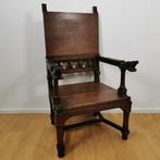 Antieke Wainscott chair, Beschotstoel, kasteelstoel. 012406, Huis en Inrichting, Stoelen, Gebruikt, Ophalen of Verzenden, Hout