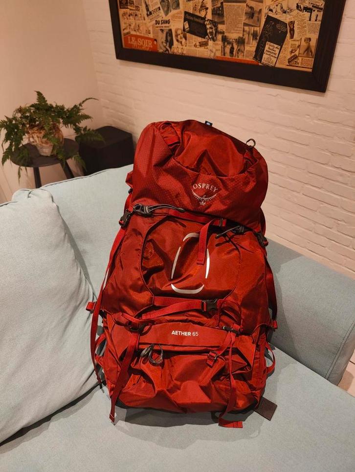 Osprey aether 65 trekking rugzak backpacking hiking, Handtassen en Accessoires, Tassen | Rugtassen, Nieuw, Overige merken, Trekking