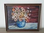 Zeer mooi schilderij op paneel - bloemen, Antiquités & Art, Enlèvement ou Envoi