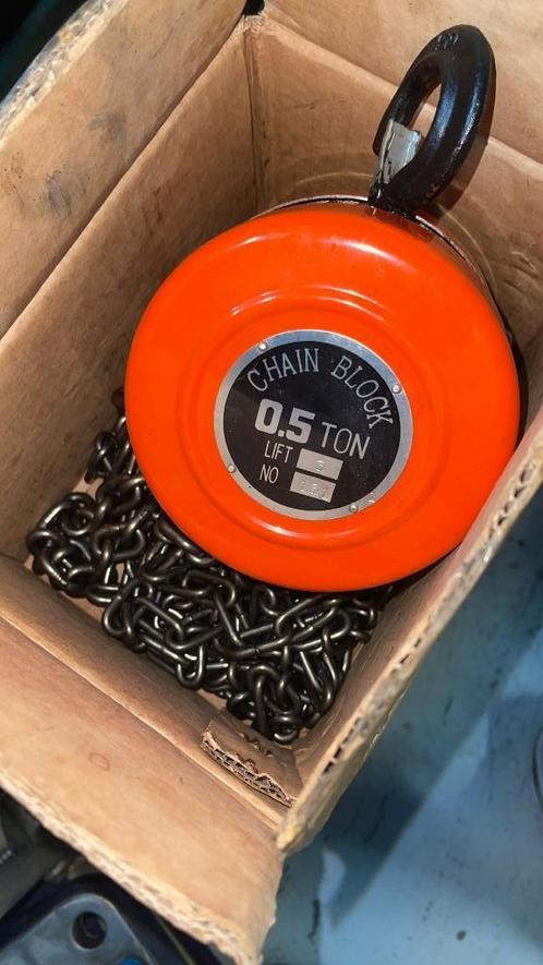 Palan 500 kilos, Doe-het-zelf en Bouw, Lieren en Takels, Zo goed als nieuw, Handmatig, Ophalen