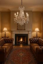 Gerestaureerde antieke kristallen kroonluchter louis XVI, Antiek en Kunst, Ophalen