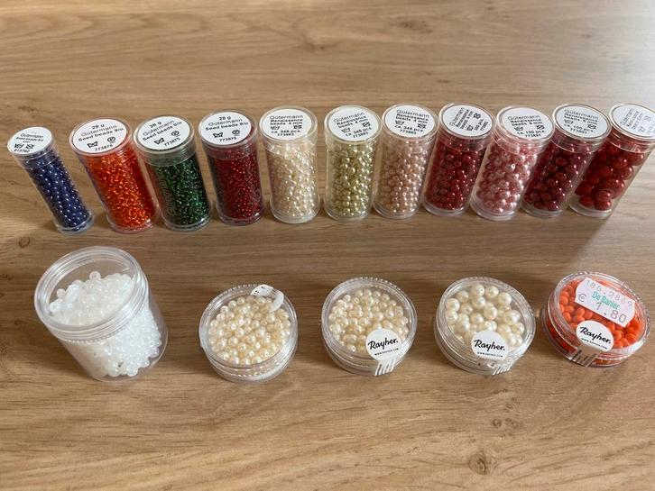 Parels 8 mm en rocailles in verschillende maten en kleuren, Hobby en Vrije tijd, Kralen en Sieraden maken, Ophalen of Verzenden