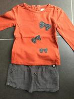 Rokje grijs met t-shirt maat 86 (18mnd), Kinderen en Baby's, Babykleding | Maat 86, Meisje, Ophalen of Verzenden, Zo goed als nieuw