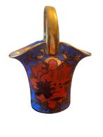 Vase Panier Noritaké en Porcelaine Japonaise Bleue et Dorée, Antiquités & Art, Enlèvement ou Envoi