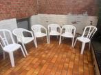 6 chaises blanches jardin en excellente parfaite état, Comme neuf, Plastique