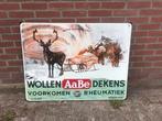 Aabe Wollen Dekens emaille w, Verzamelen, Ophalen of Verzenden, Zo goed als nieuw, Reclamebord