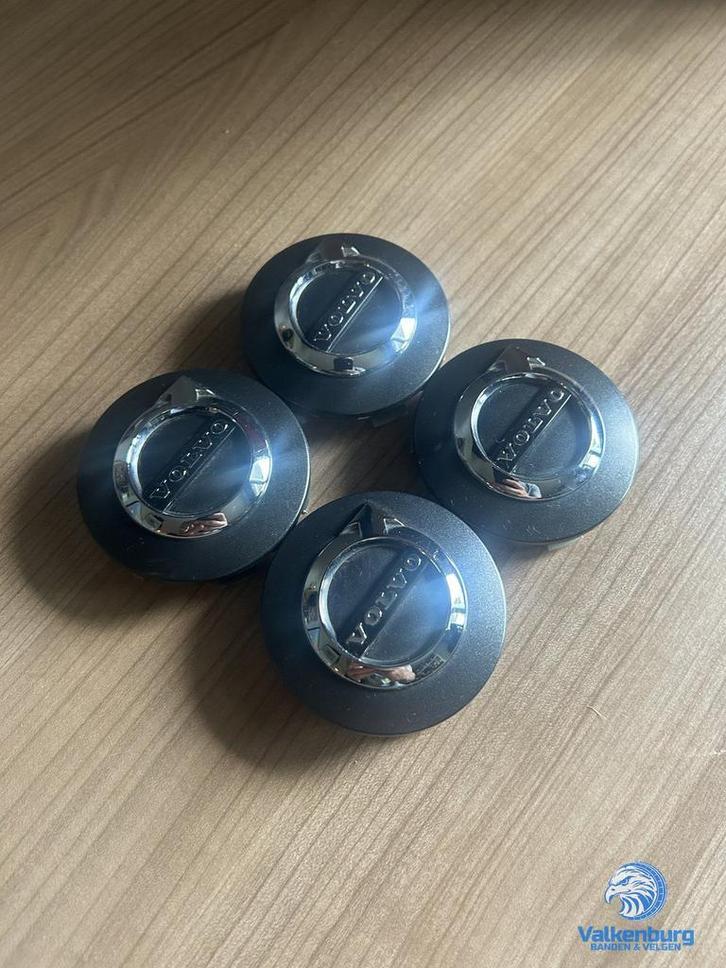ORIGINELE Volvo naafkap naafdop set antraciet / grijs chroom, Auto diversen, Wieldoppen, Gebruikt, Verzenden