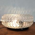 Vintage plafonniere retro Mid Century glazen plafondlamp 407, Ophalen of Verzenden, Gebruikt, Glas