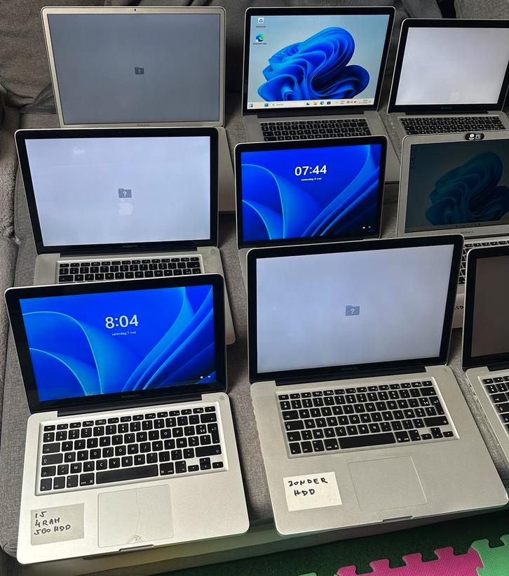 15 werkende Apple laptops te koop, Informatique & Logiciels, Apple Macbooks, Comme neuf, Enlèvement