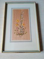 vintage goudkeurige kader met bloemprent in, Huis en Inrichting, Woonaccessoires | Wanddecoraties, Ophalen of Verzenden, Zo goed als nieuw