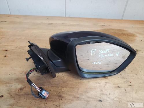 Peugeot 308 2013 - 2020 spiegel rechts 12 draden blauw €100, Auto-onderdelen, Spiegels, Peugeot, Gebruikt, Ophalen of Verzenden