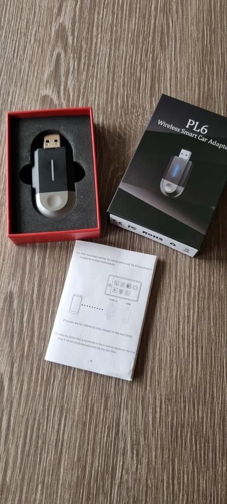 Pl6  wireless android auto /  apple carplay adaptor, Auto diversen, Autonavigatie, Zo goed als nieuw, Ophalen of Verzenden